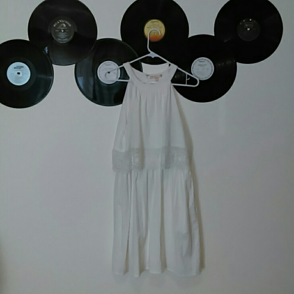 Halter neck layered swing dress